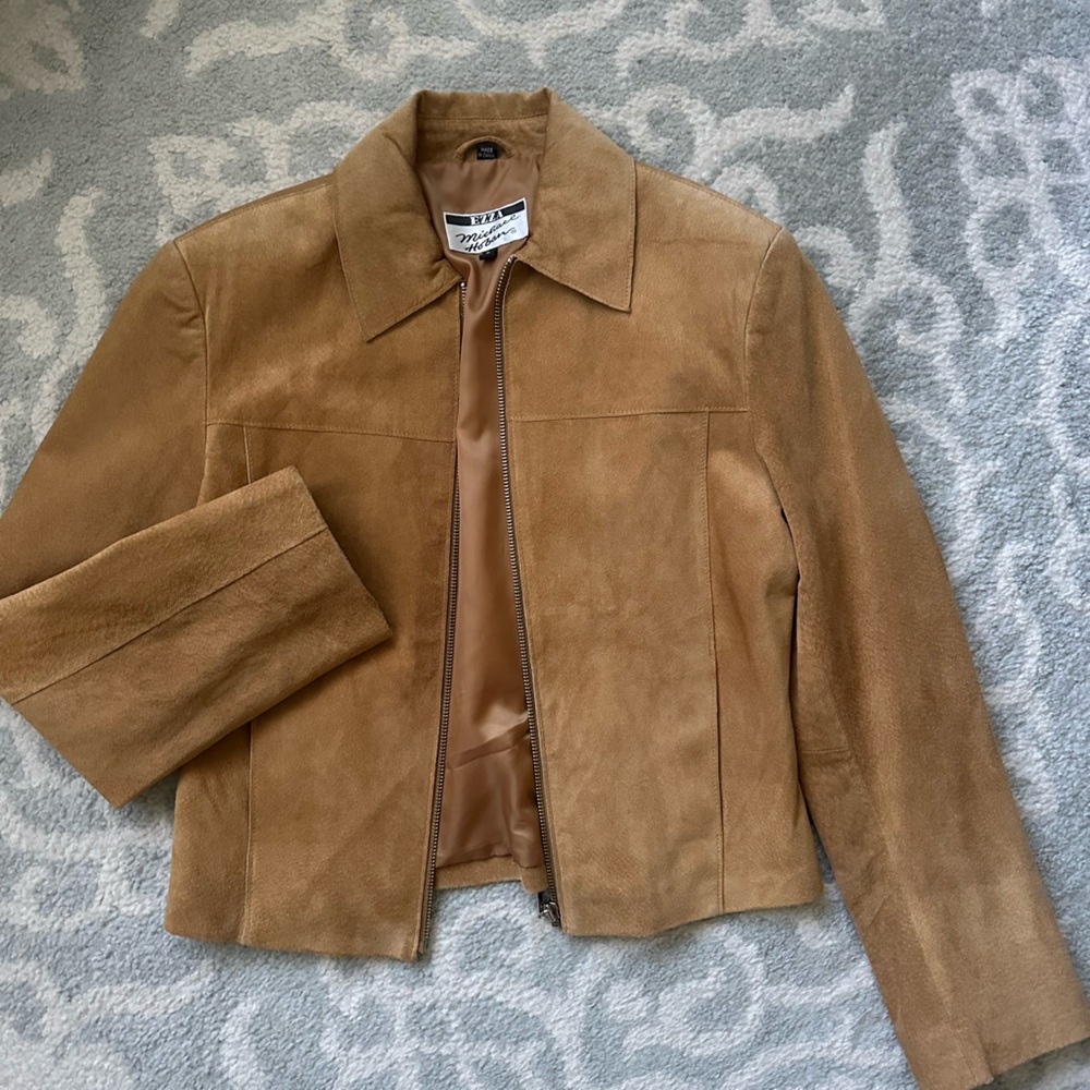 Ezza Michael Hoban Suade Leather cropped Jacket